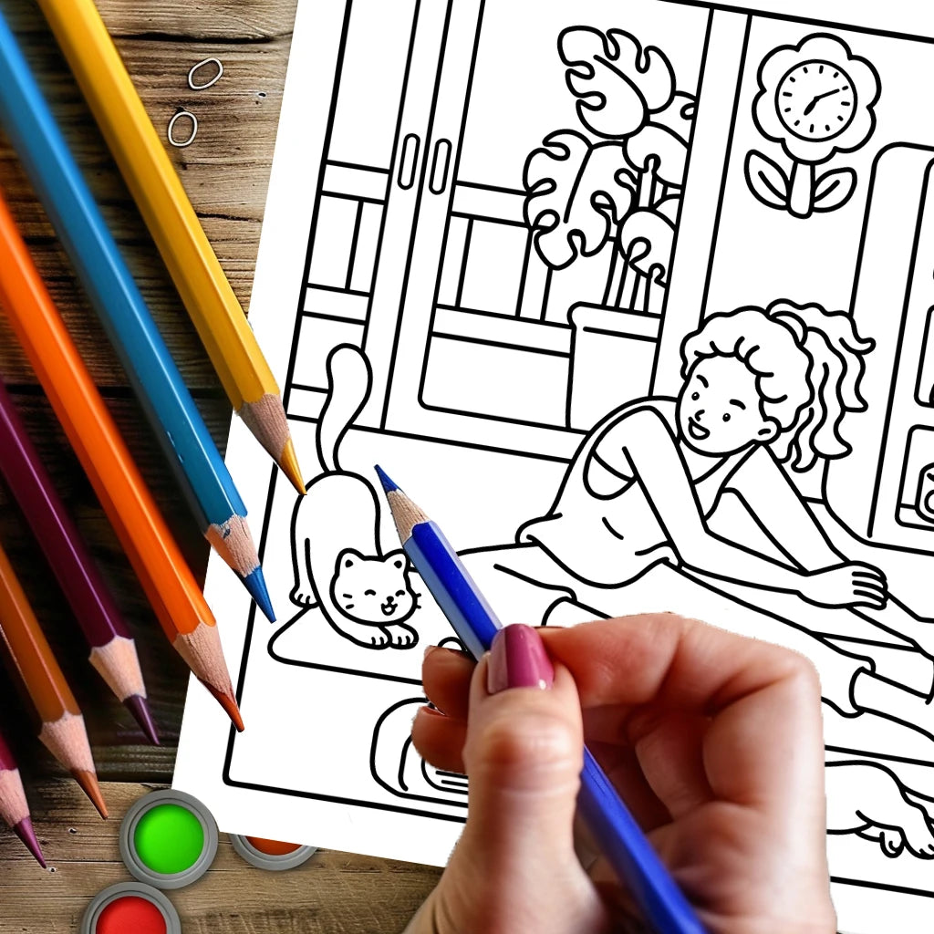 28 Pages Cozy Style Coloring Book for Adult