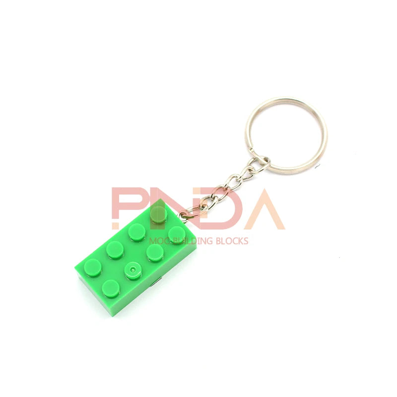 10Pcs MOC 2x4  Key Chain  Building Blocks Creative Gift  with MOC Brick Keychain