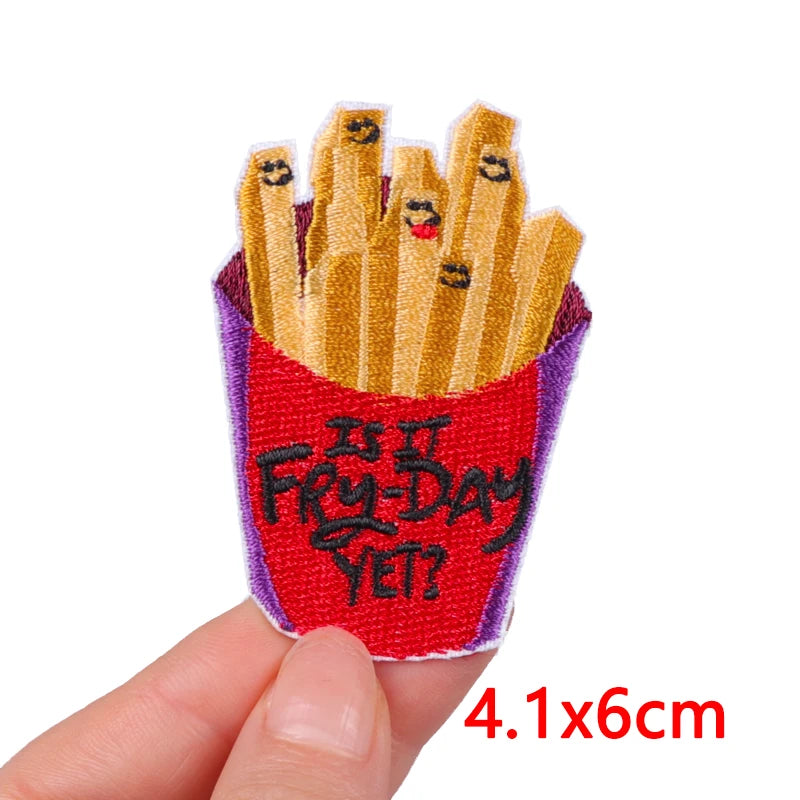 Cartoon/Food Patch Small Animal Embroidery Patches On Clothes DIY Iron On Patches For Clothing