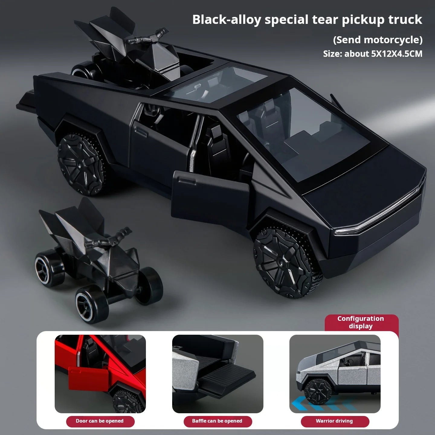 1:36 Cybertruck Alloy Diecast Off-Road Car Model