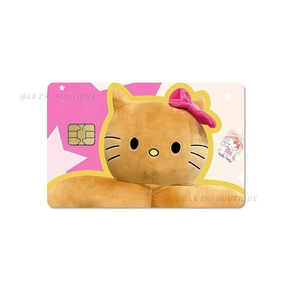 Hawaiian Black Skin Hello Kitty Diy Credit Debit Card Sticker Party Sticker Decoration Waterproof Sticker