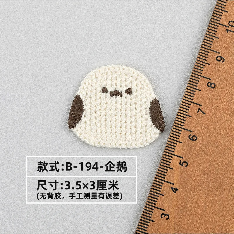 20pc Cartoon Embroidered Fabric Patch Hair Woolen Sweater Accessories