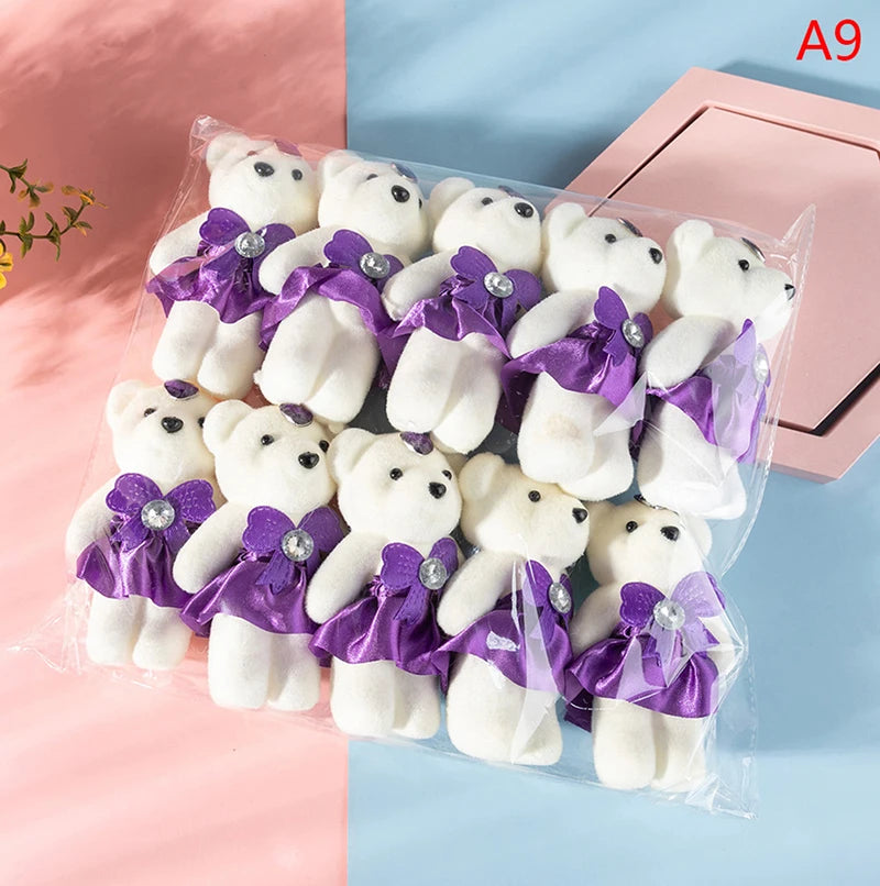 12/10Pcs/Lot Soft Stuffed Bear Plush Toys Mini Teddy Bear Dolls