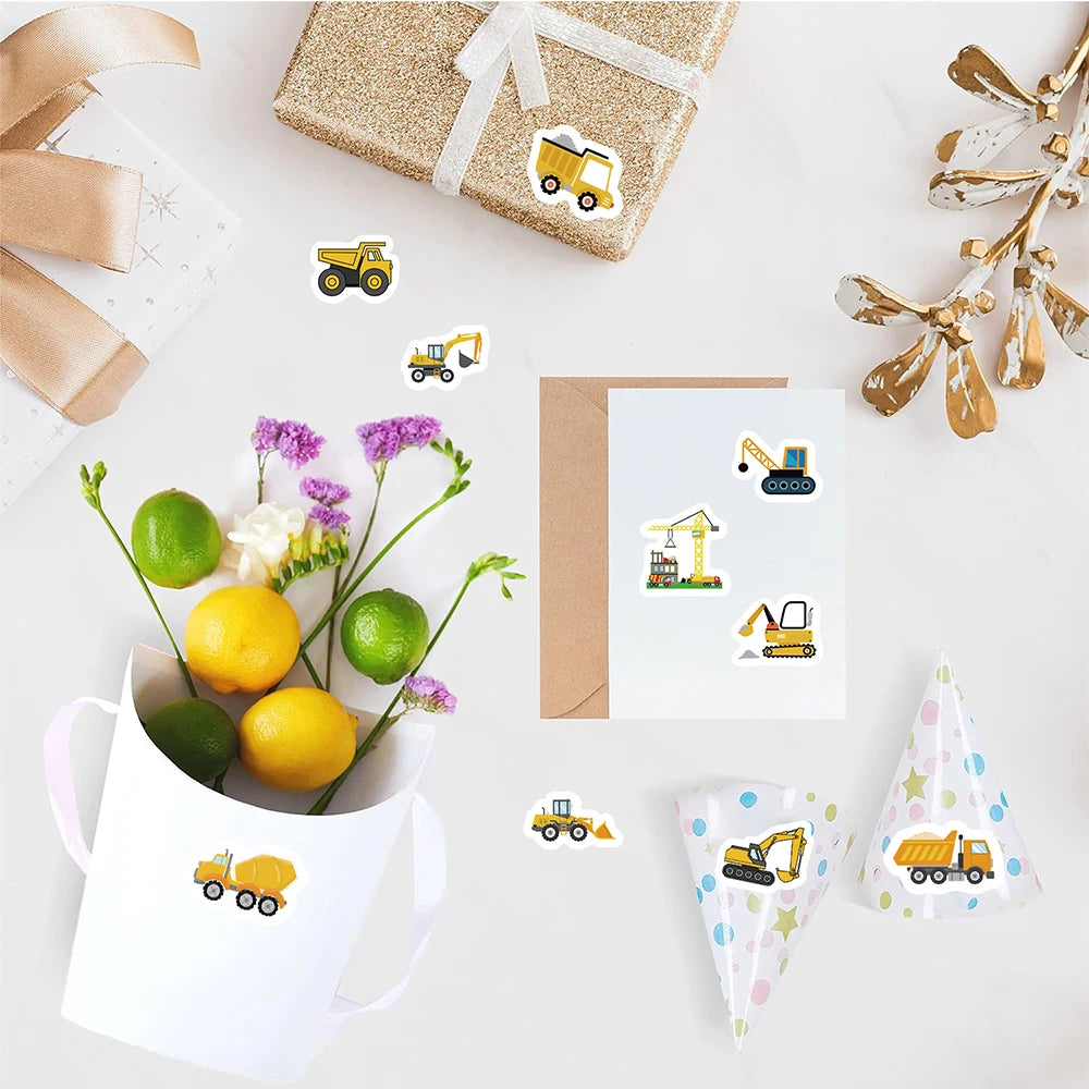 500Pcs Construction Vehicle Sticker Roll For Kids Reward Encourage Sticker