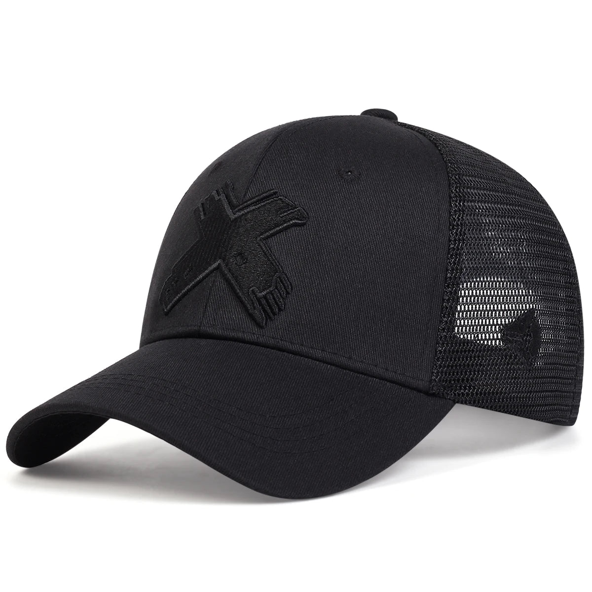 Unisex Mesh Baseball Cap – X Letter Snapback Hat