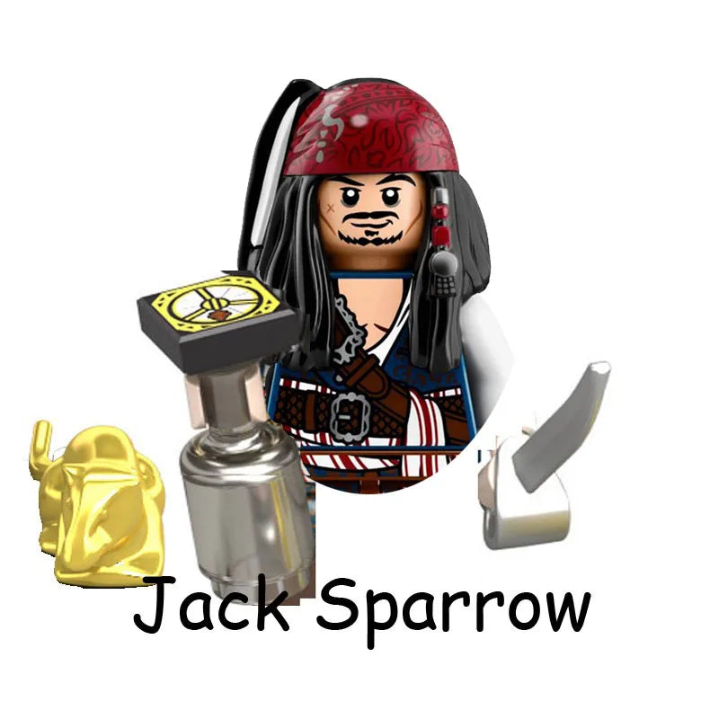 Pirates Of The Caribbean Captain Jack Jones Davy Jones Blackbeard Figure Blocks Construction Bricks Building Toys For Children