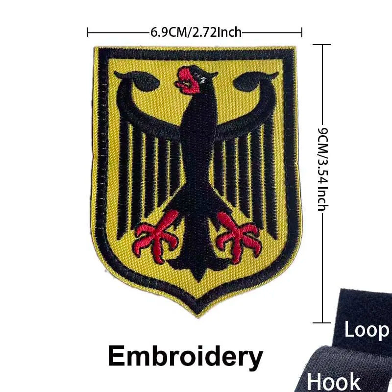 Germany Flag Morale Emblem German Eagle DEU Patches Reflective Infrared IR Badges