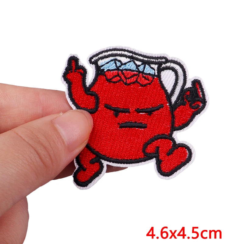 Animal Cat Possum Fox Patch Cartoon Embroidery Patch Iron On Patches For Clothing