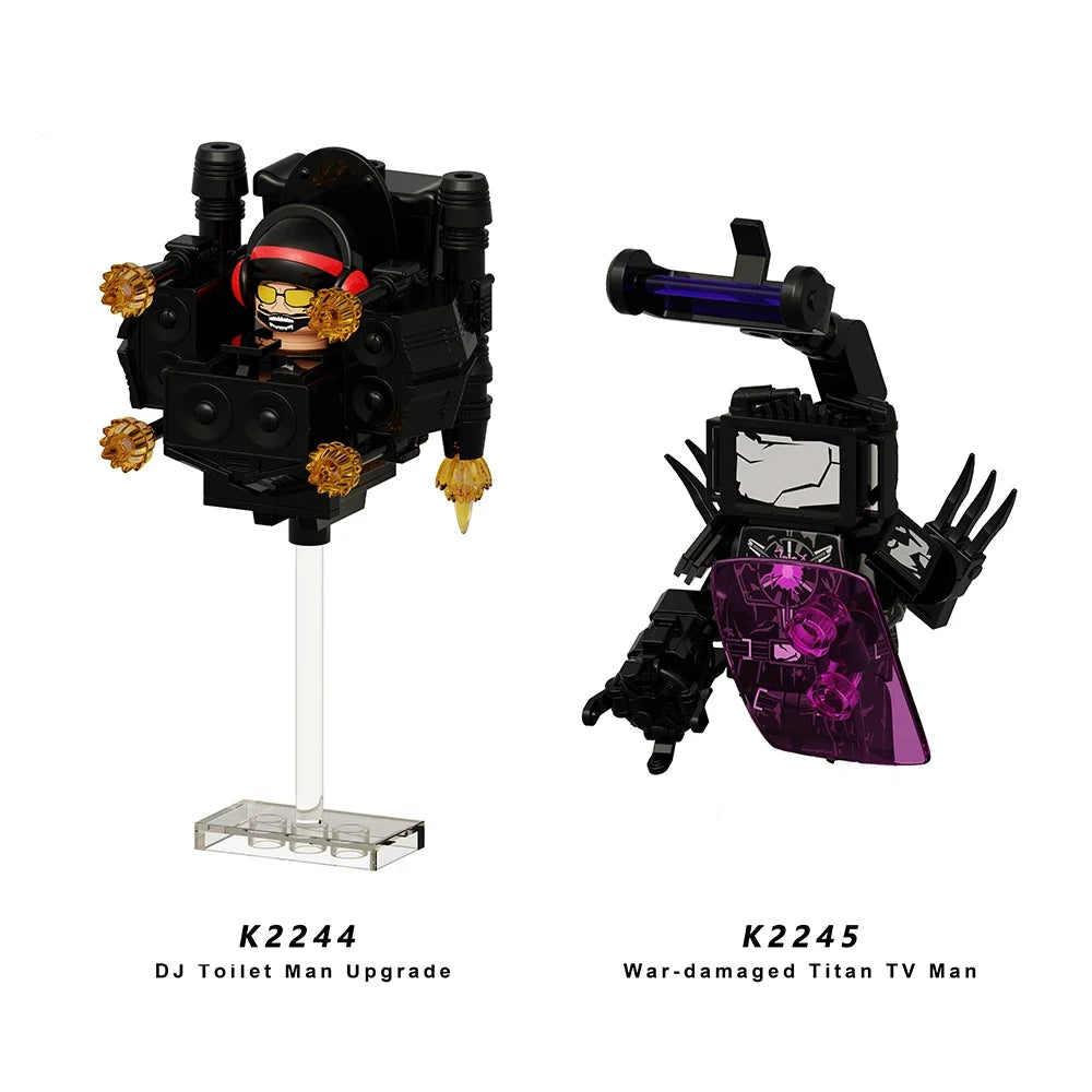 Skibidi Toilet Man Figures Anime Block Toys TvMan Titan Cameraman Speakerman Bricks Model Toy