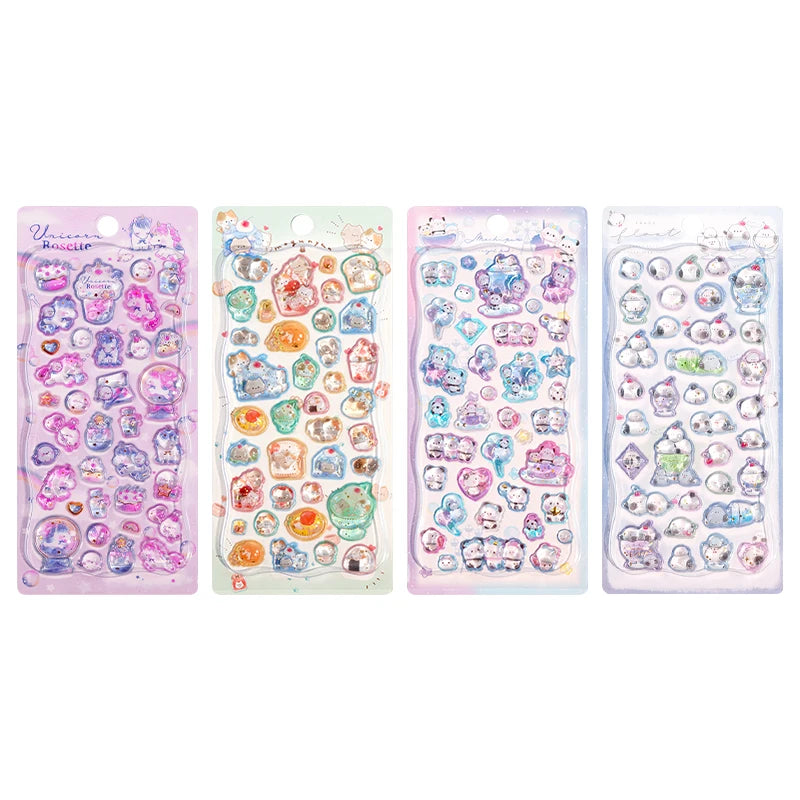 Japanese Style Mini Sweet Drop 3D Relief Stickers Scrapbooking DIY Journaling Stationery