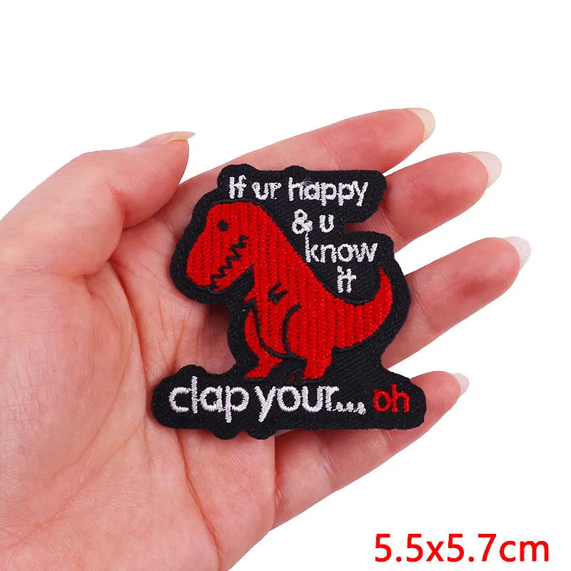 Animal Cat Possum Fox Patch Cartoon Embroidery Patch Iron On Patches For Clothing