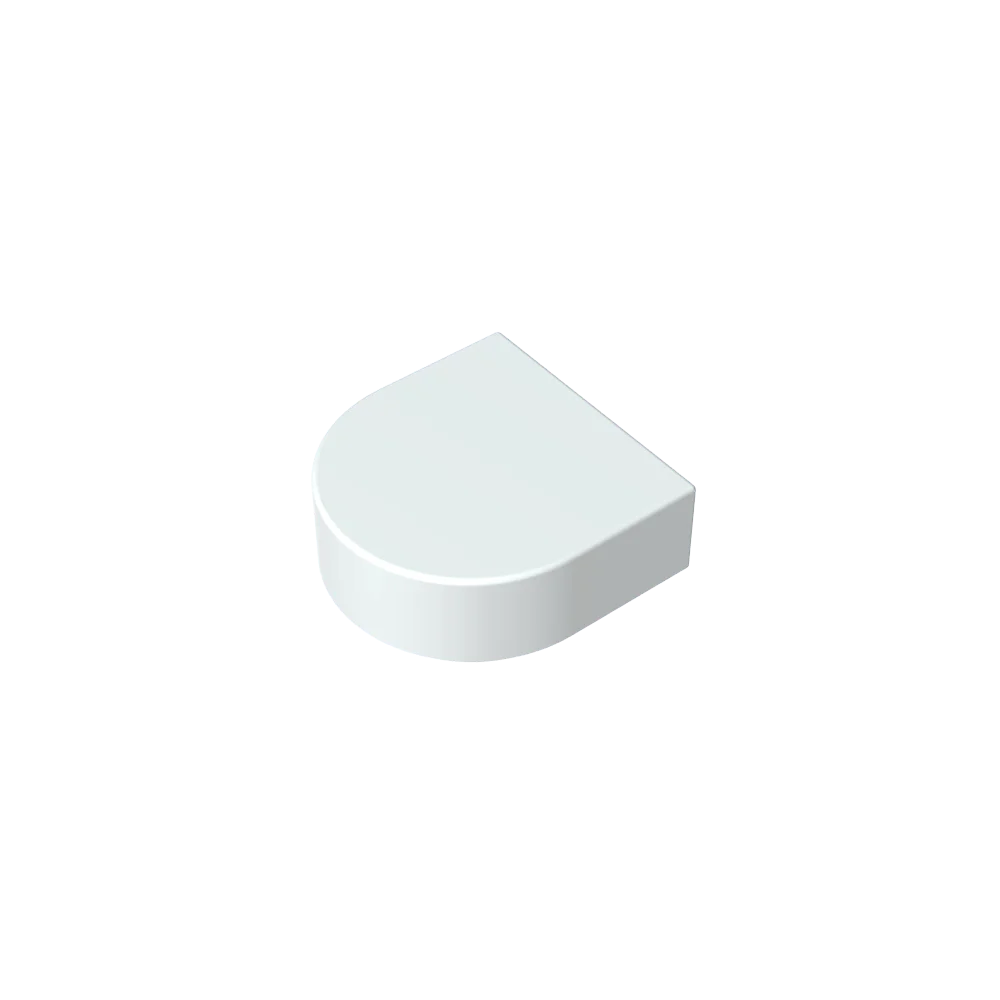 Round 1 x 1 Half Circle Extended (Stadium) Compatible DIY Educational Building Blocks