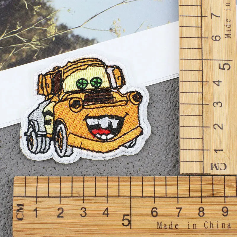 5-17PCS Embroidered Car Patches Cartoon Cars Iron on Patches Vehicle Sew on Patch Applique