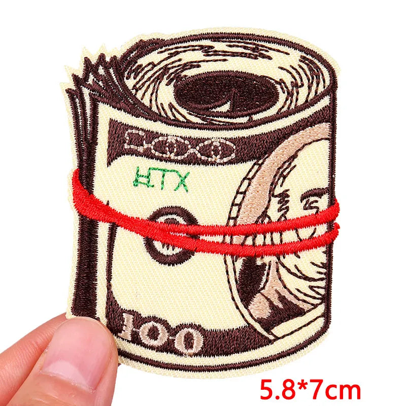 Rose Skull Embroidery Patch Punk Skull Patch Jackets Backpack Hats Sew DIY Iron On Patches For Clothing