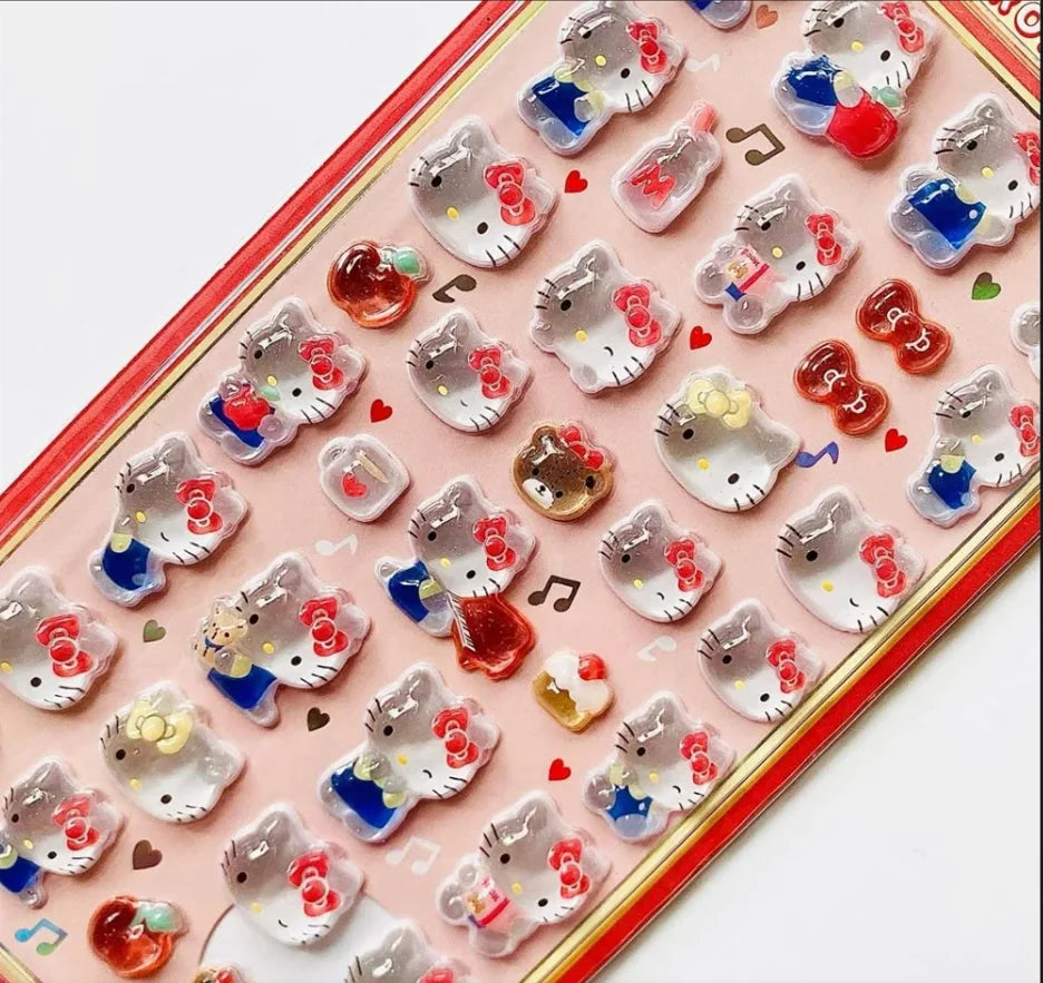 3D Transparent Jelly Sticker Crystal Decorative Stickers