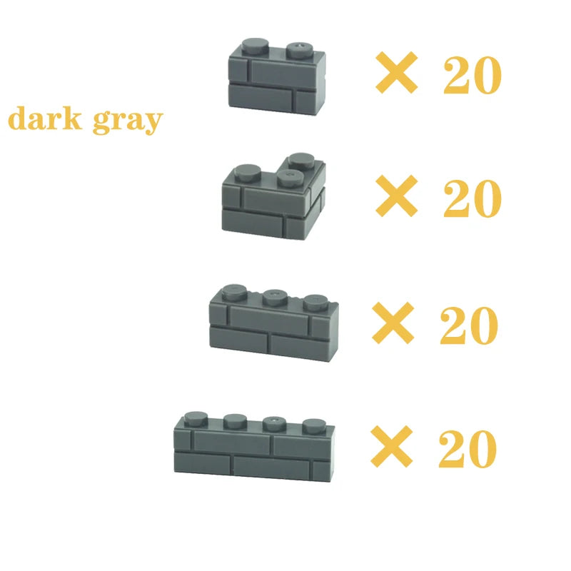 Building Blocks Figures City MOC Thick Wall Bricks Educational Creative Toys for Children