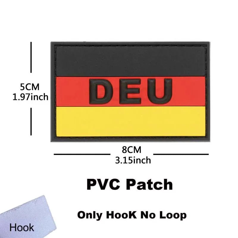Germany Flag Morale Emblem German Eagle DEU Patches Reflective Infrared IR Badges