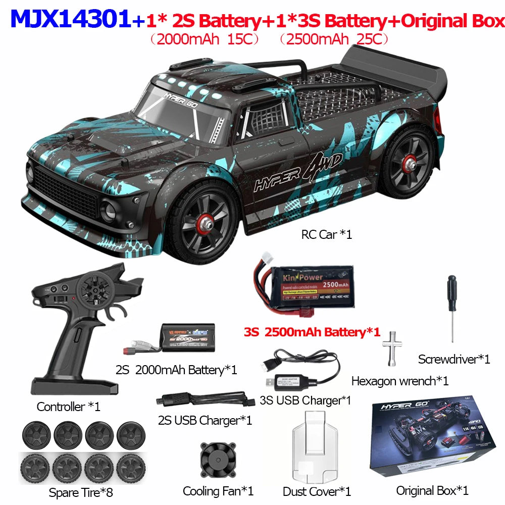 MJX HYPER GO RC Drift Car 4WD High Speed Gyro Toy for Kids