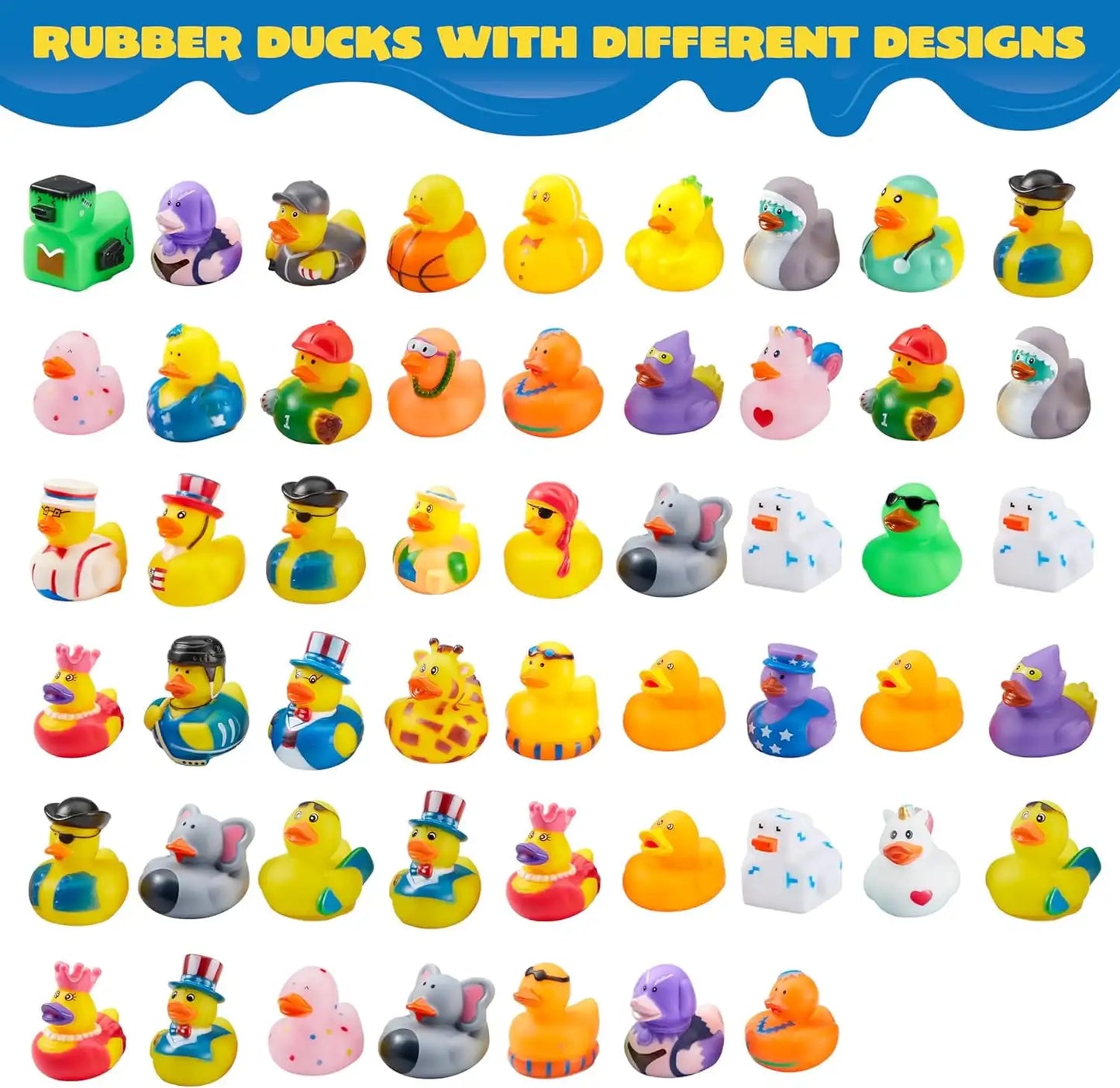 Rubber Ducks Random Assortment Mini Rubber Duckie Toys for Kids