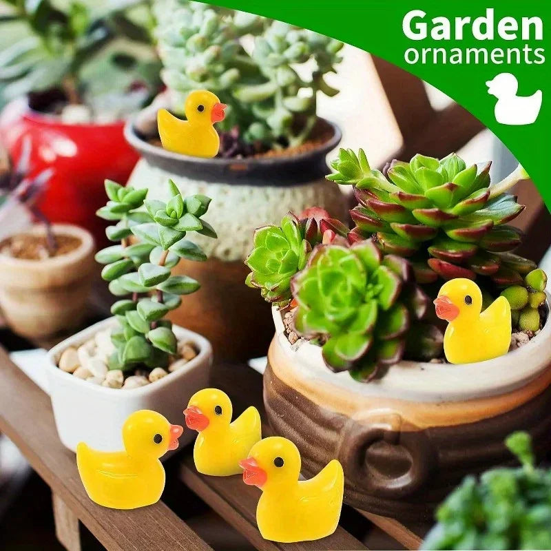 200pcs Mini Resin Ducks Yellow Tiny Ducks Mini Ducks Bulk Little Duck Figures