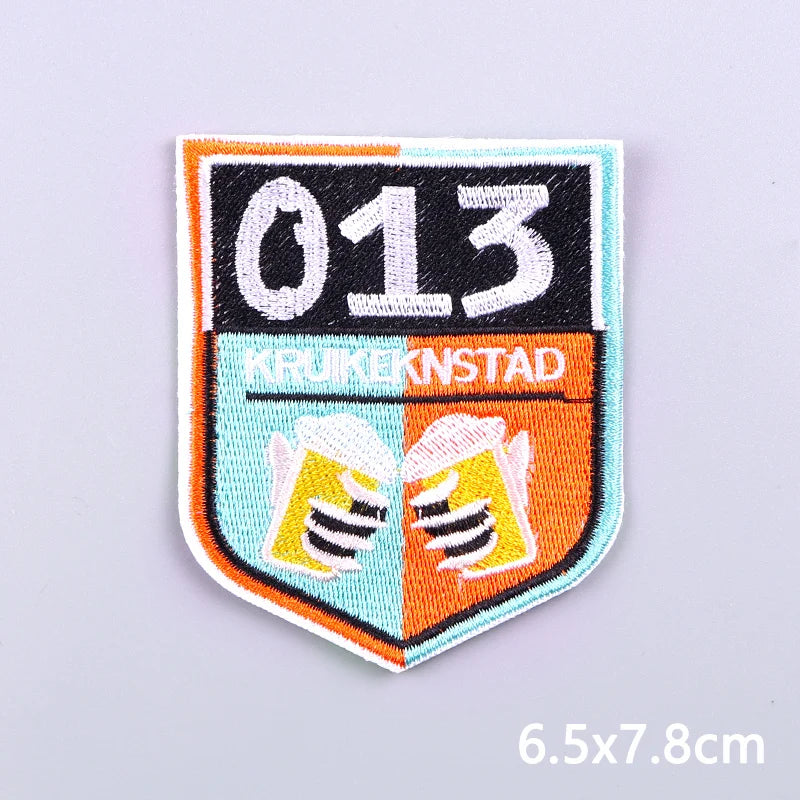 Netherland Carnival Patches Kruikenstader Emblem Embroidery Patches For Clothing Sew On