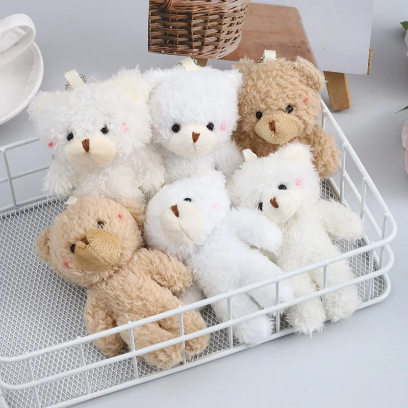 Plush Doll Toys Teddy Bear Pendant Key Ring Animal Bear Stuffed Doll Keychain
