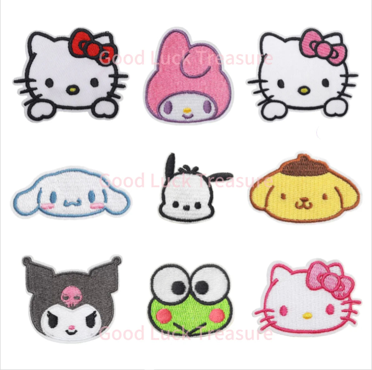 Sanrio Kawaii Embroideried Iron on Patches