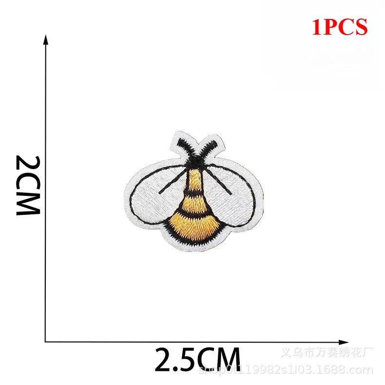 Exquisite Flower Embroidery Patch Sticker Bag Decoration Butterfly Bee Cloth Sticker