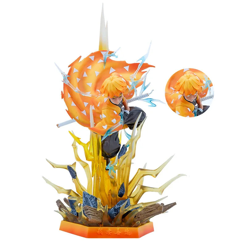 Demon Slayer Zenitsu Figure – Double Head LED Statue