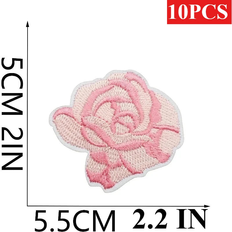 10PCS Bulk Love Letter Embroidery Cloth Pink Couple Clothing Decorative Patch