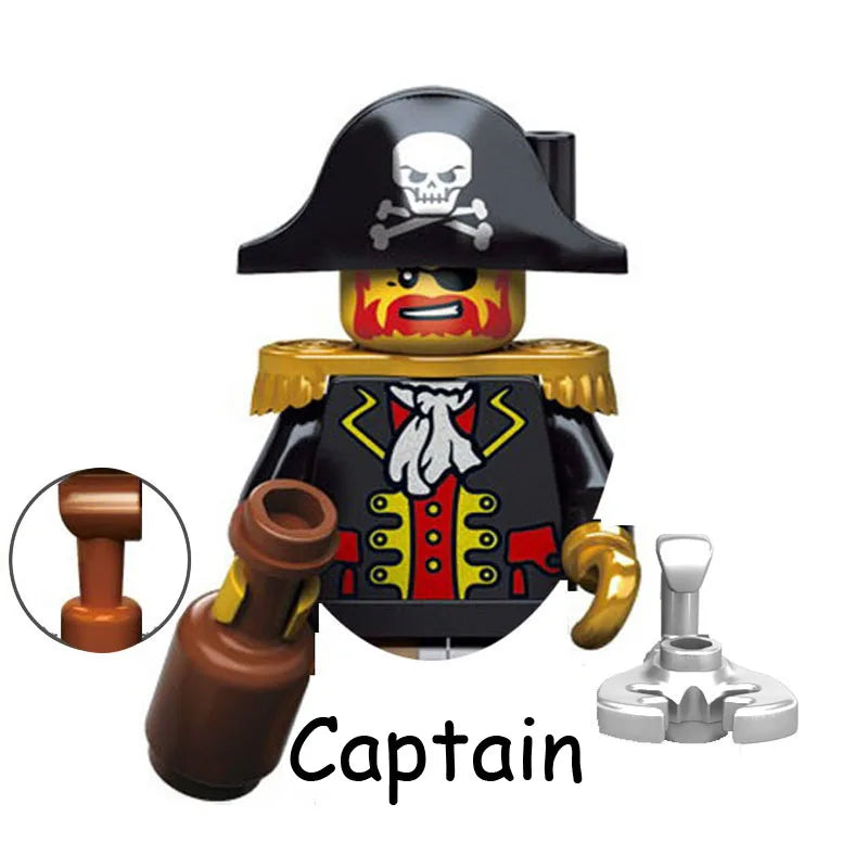 Pirates Of The Caribbean Captain Jack Jones Davy Jones Blackbeard Figure Blocks Construction Bricks Building Toys For Children