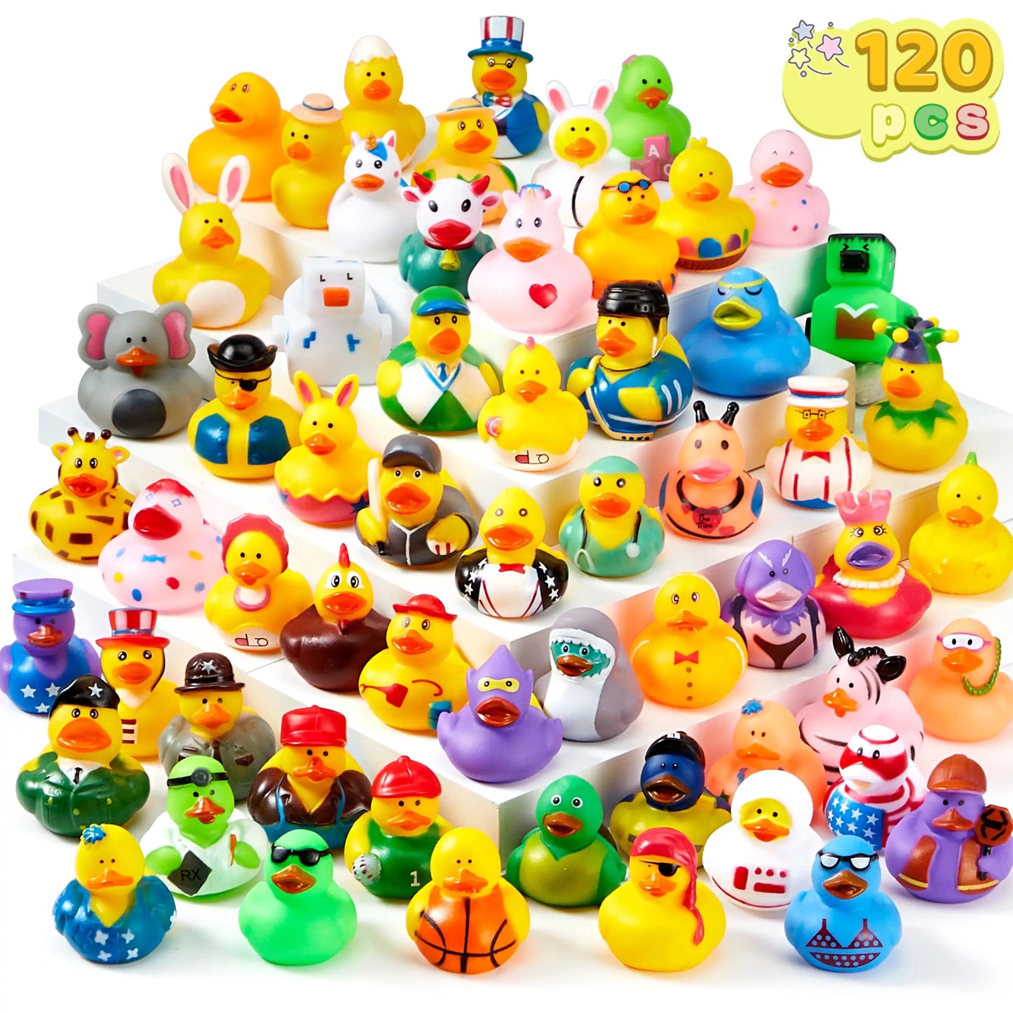 Rubber Ducks Random Assortment Mini Rubber Duckie Toys for Kids