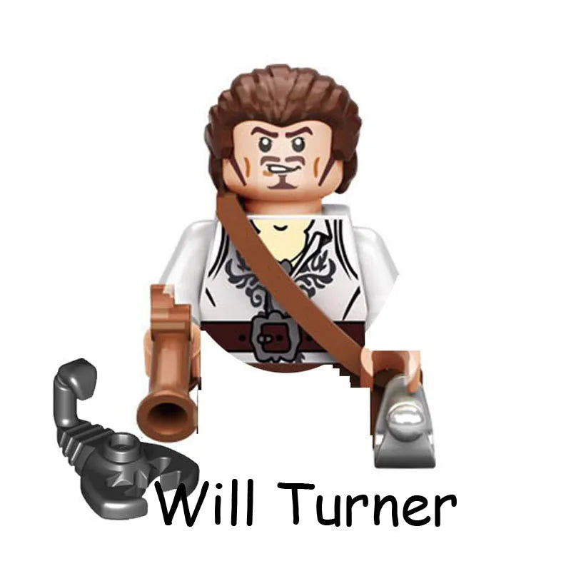 Pirates Of The Caribbean Captain Jack Jones Davy Jones Blackbeard Figure Blocks Construction Bricks Building Toys For Children