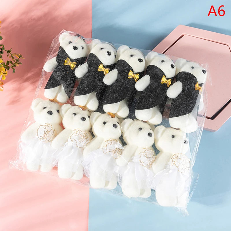 12/10Pcs/Lot Soft Stuffed Bear Plush Toys Mini Teddy Bear Dolls