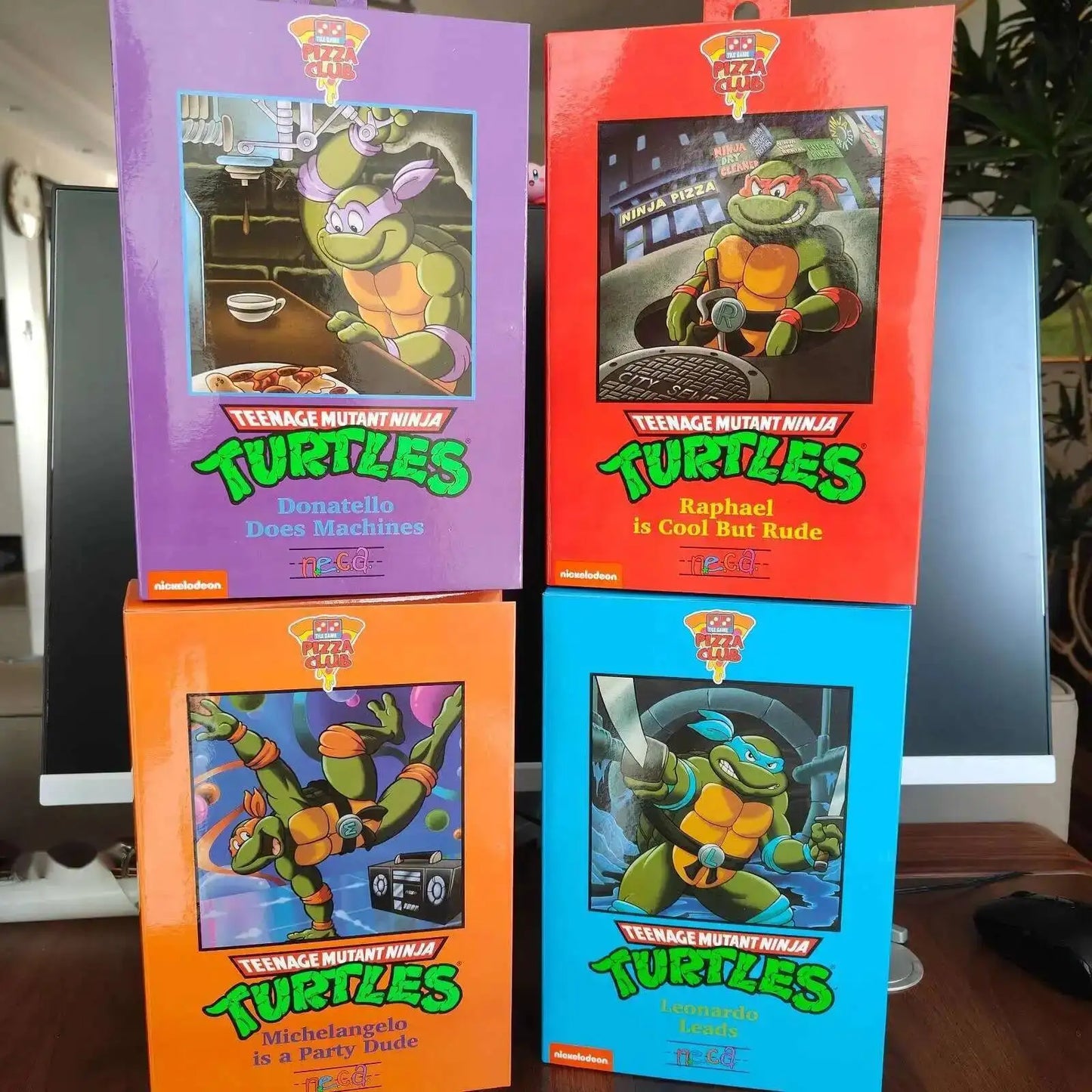 Leonardo Leads Turtles Figures Pizza Club Turtles Anime Action Figure