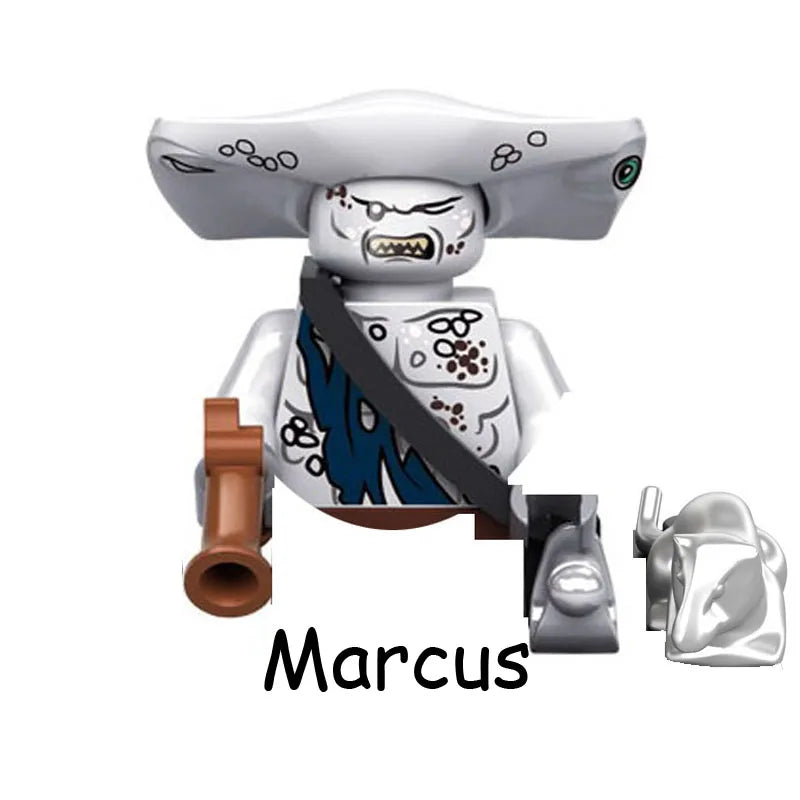 Pirates Of The Caribbean Captain Jack Jones Davy Jones Blackbeard Figure Blocks Construction Bricks Building Toys For Children
