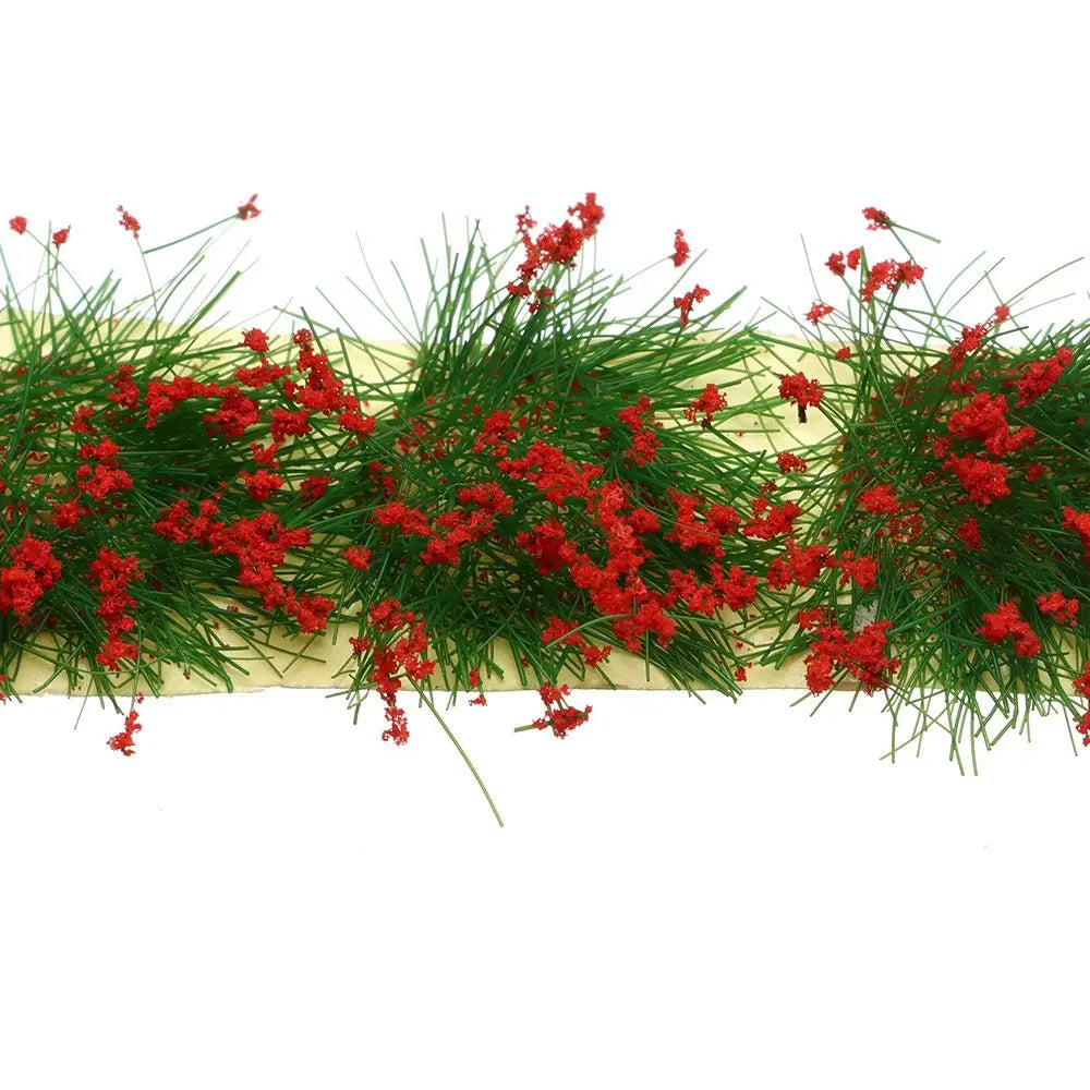 1Set Miniature Flower Cluster Garden Decor DIY Grass Tufts Building Layout Static Scenery Model