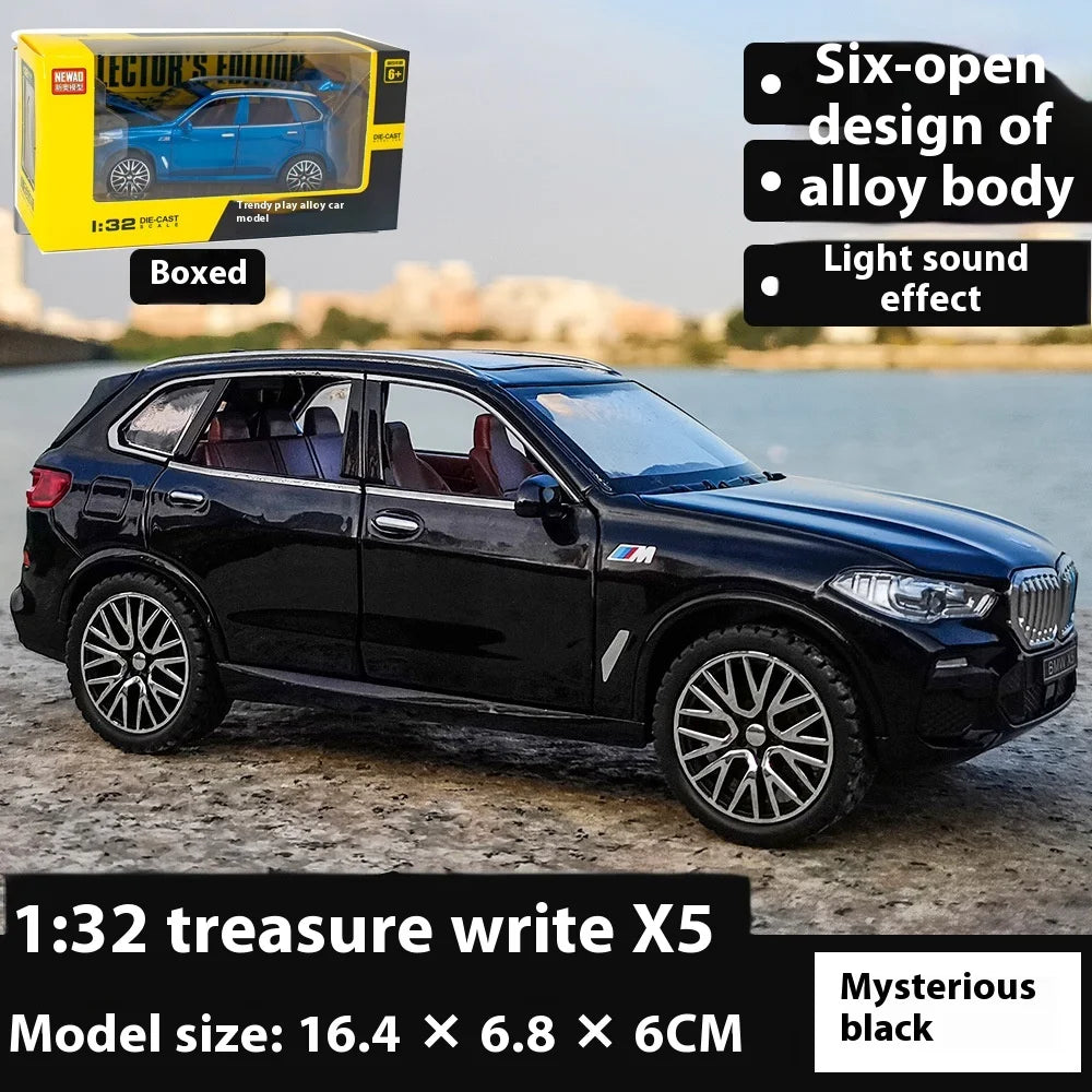 1:32 BMW X5 SUV Alloy Diecast Car – Sound & Light Pull Back Toy