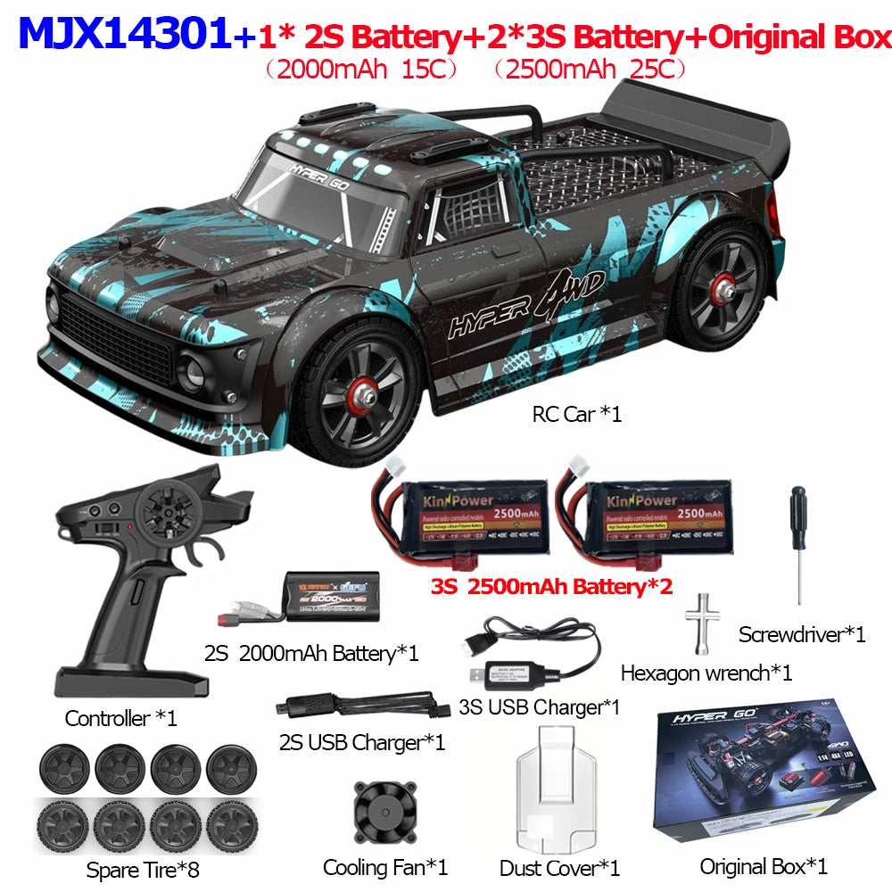 MJX HYPER GO RC Drift Car 4WD High Speed Gyro Toy for Kids