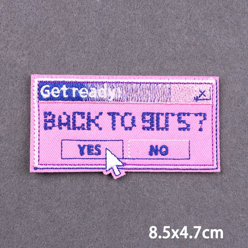 Warning Letters Embroidery Patches For Jeans Good Vibes Iron On Patch Thermoadhesive Patches For Clothes