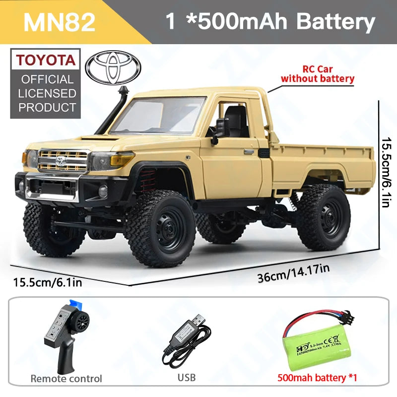 ZWN MN82 / MN82S 1:12 RC Pickup Truck – 4WD Off-Road Remote Car Toy
