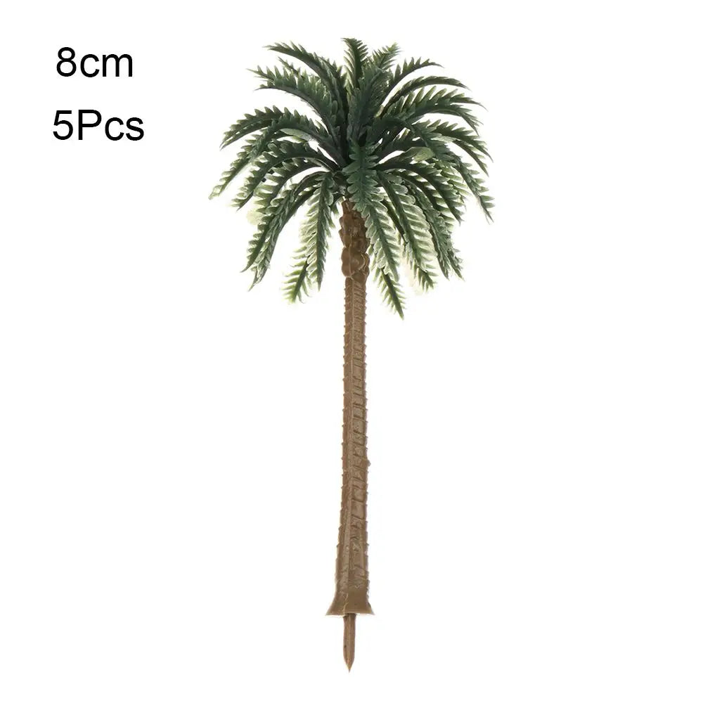5Pcs New Plastic Coconut Palm Tree Miniature Plant Pots Bonsai Craft Micro Landscape