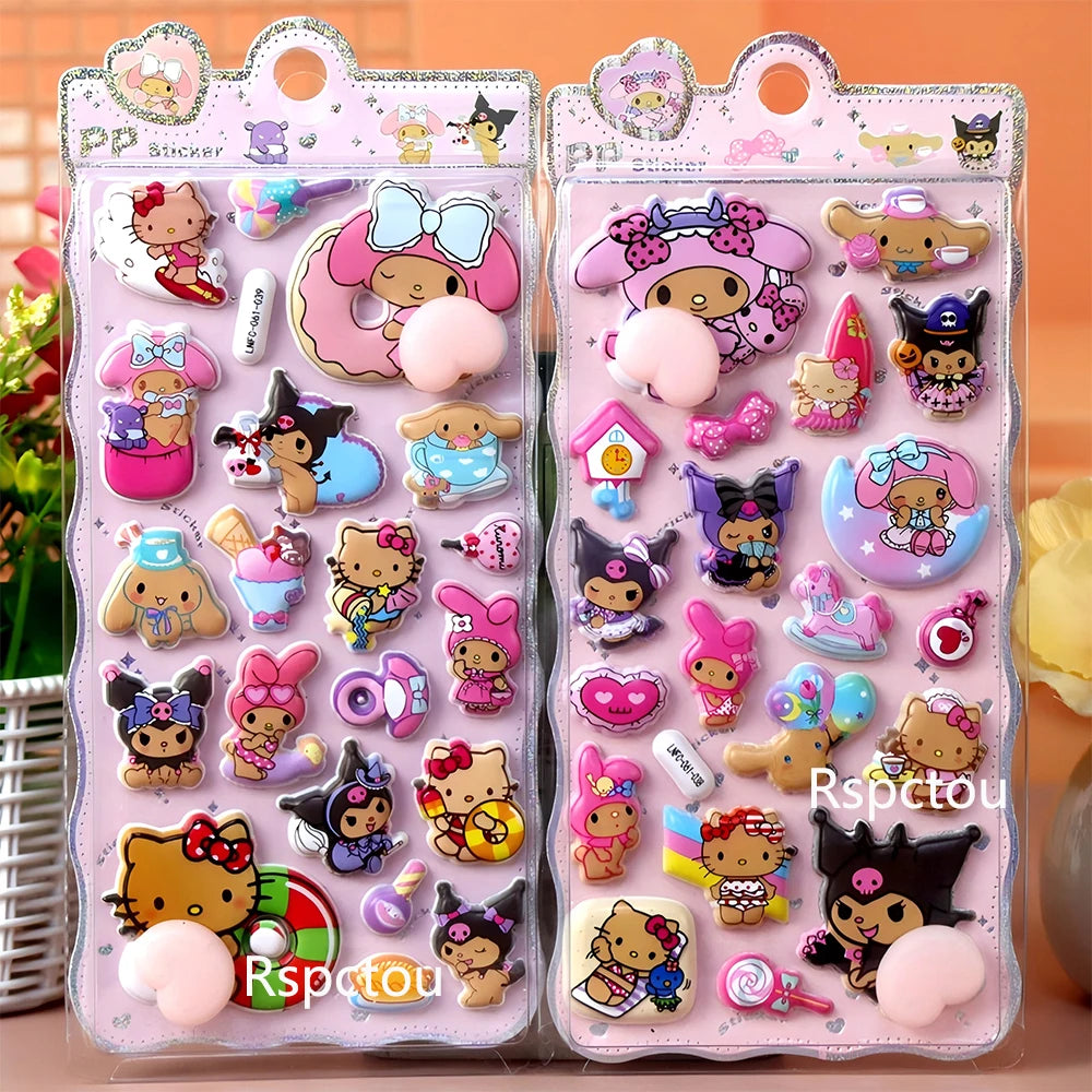Sanrio Soft Pinchable Buttock Bubble Stickers Cute Cartoon Sticker