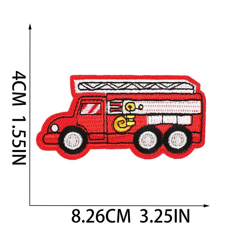 5-17PCS Embroidered Car Patches Cartoon Cars Iron on Patches Vehicle Sew on Patch Applique