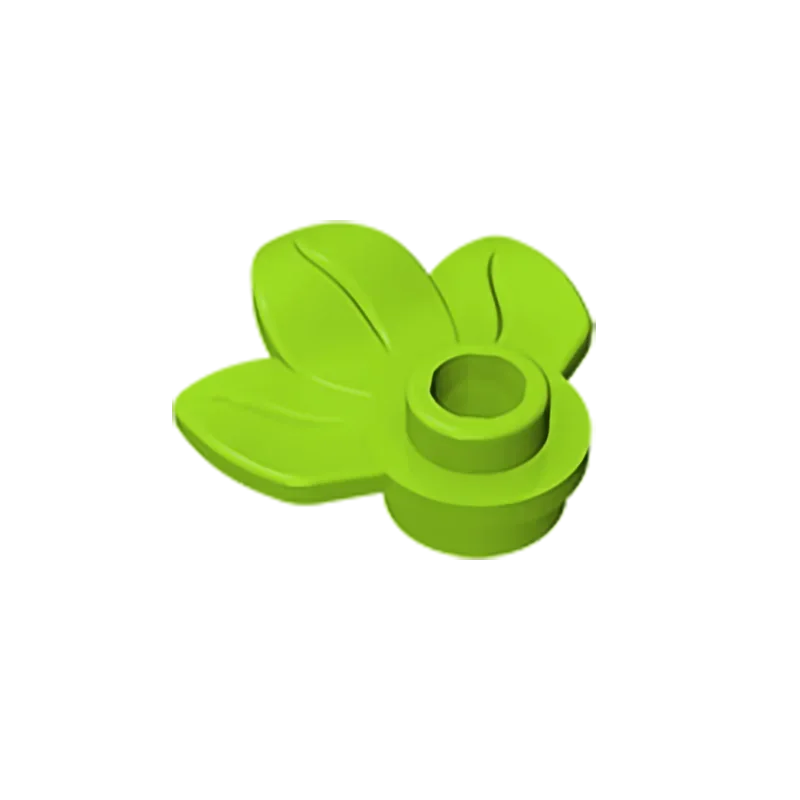 Round 1 x 1 with 3 Leaves Compatible Children's DIY Bricks