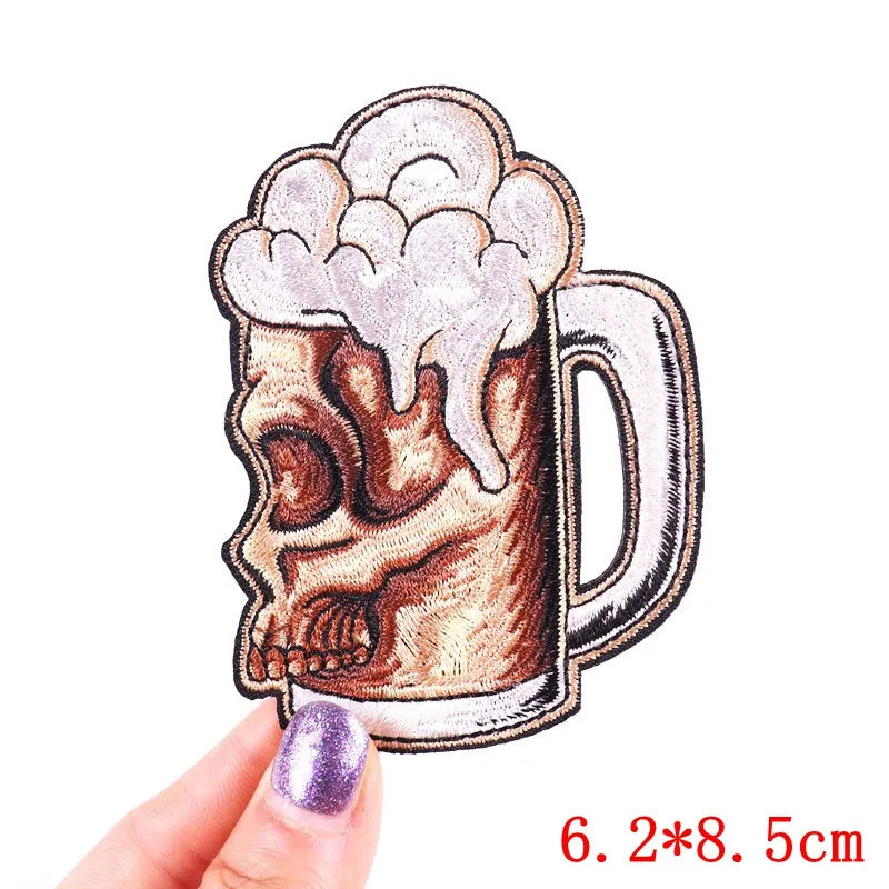 Muscle Animal/Rock Sports Embroidery Patch Iron On Patches For Clothing