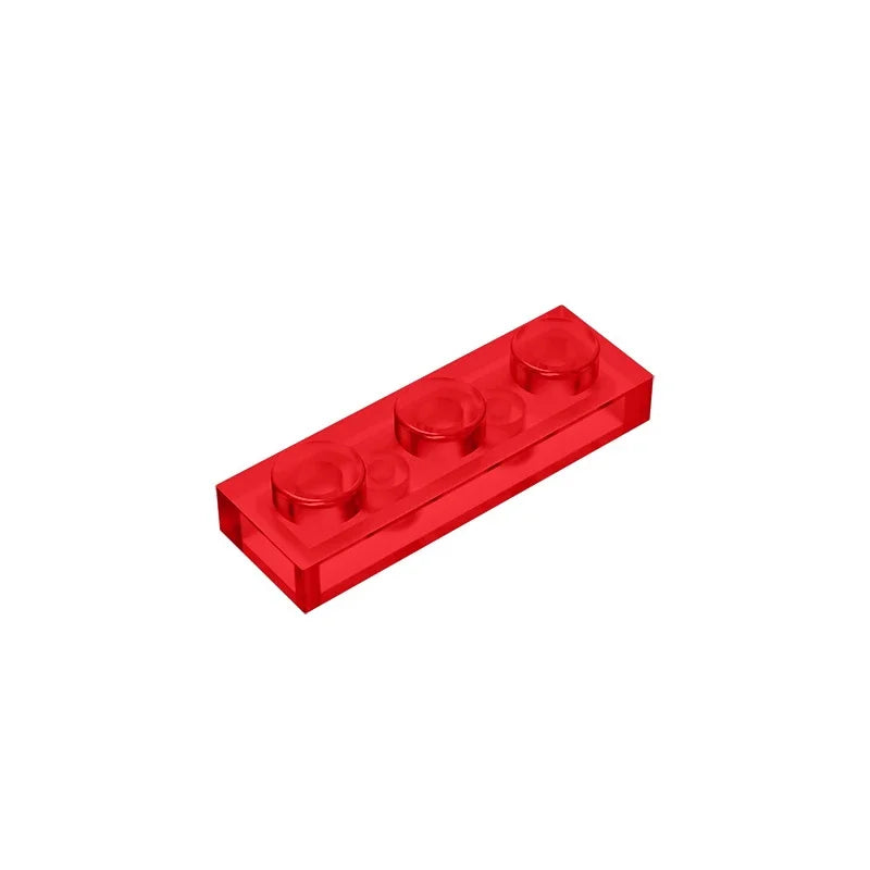 Plate 1 x 3 Compatible Children's DIY building block Particles Plate