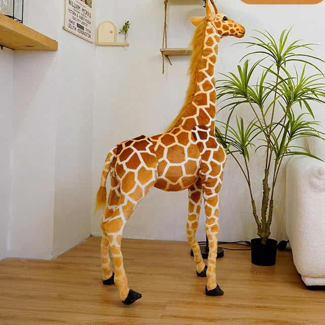 Large Giraffe Plush Doll – Realistic Soft Stuffed Toy