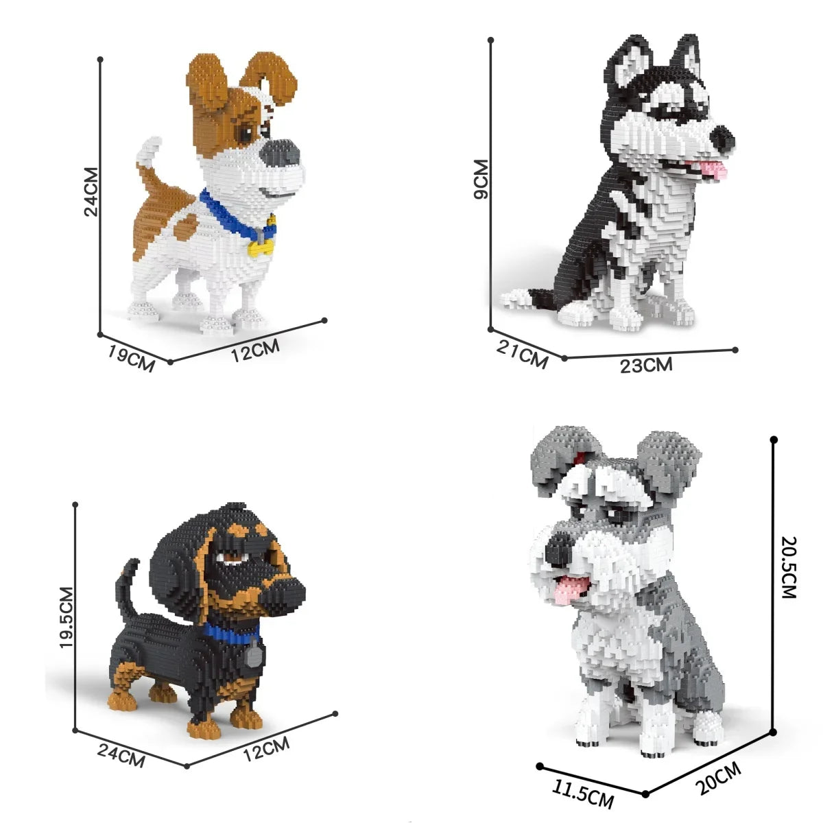 Built Four Styles of Expressive Micro Particle Mini Cat Building Blocks